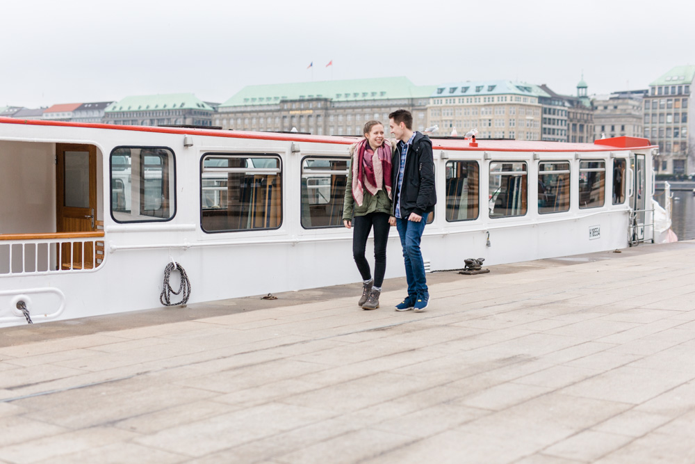 Ein Paarshooting in der Hamburger City